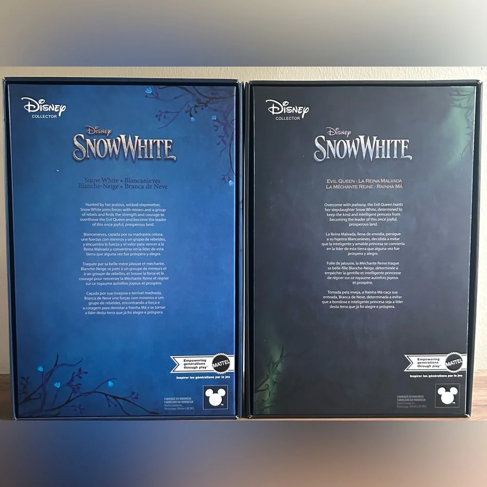 2025 Mattel Disney Snow White & Evil Queen Collectible Doll Set NIB🍎
